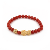 Prosperity Charm | Mini Pixiu Red Agate Bracelet